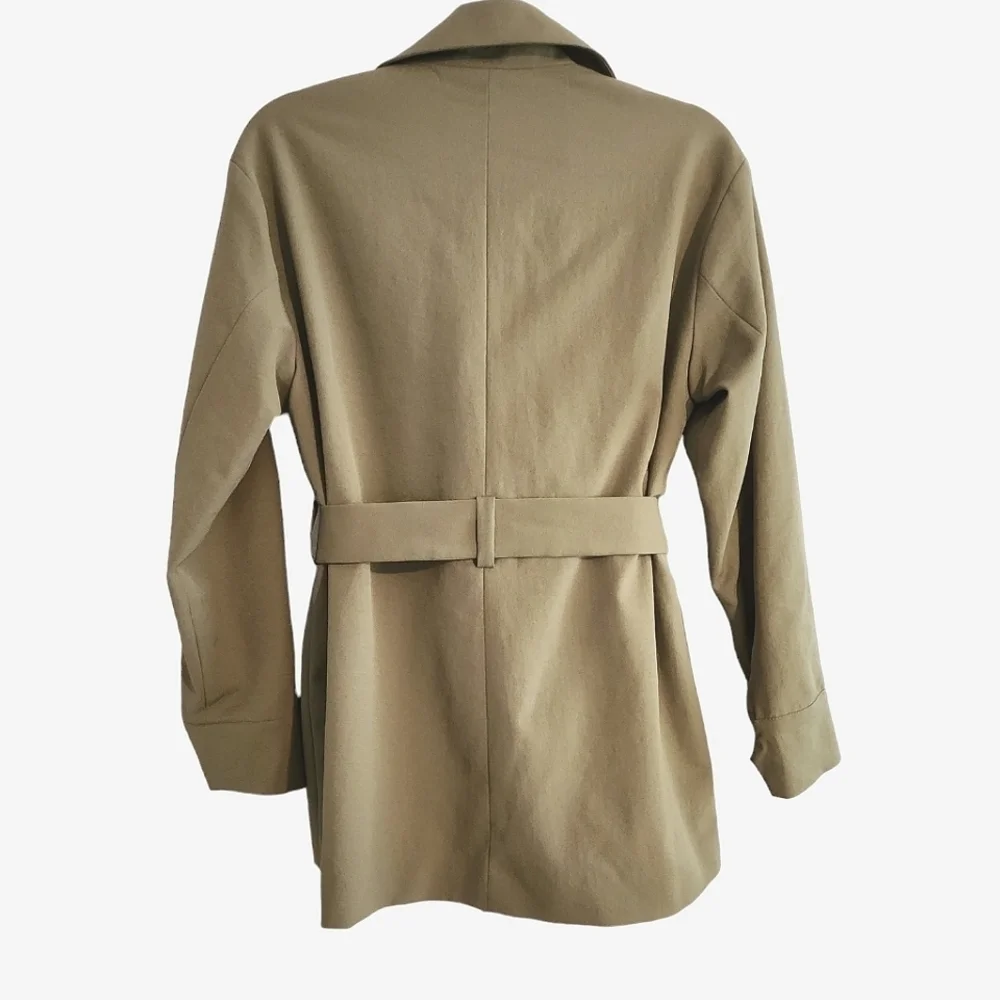 Topshop utility blazer in khaki olive size 2 - Picture 4 of 7